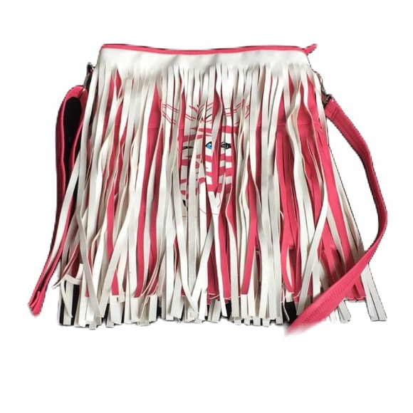 Pink Zebra Bags Hot Pink Zebra Tassels Shoulder Bag Poshmark